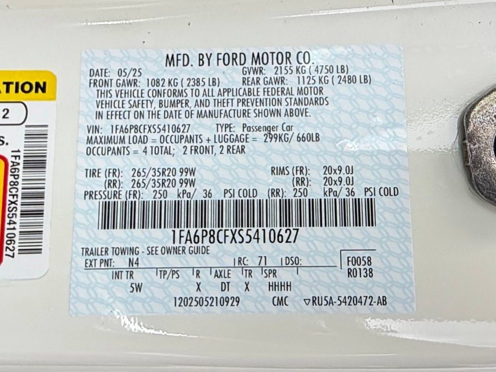 Certified 2025 Ford Mustang GT Premium w/ 60th Anniversary Package RWD image 30