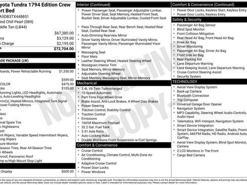 New 2026 Toyota Tundra 1794 Edition AWD/4WD image 16