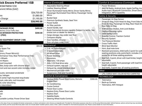 Used 2022 Buick Encore Preferred w/ Safety Package AWD/4WD image 6