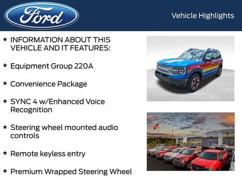 Used 2025 Ford Bronco Sport Free Wheeling w/ Convenience Package AWD/4WD image 4