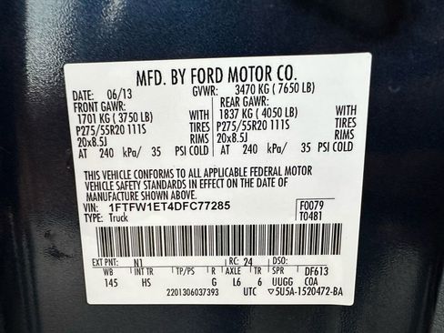 Used 2013 Ford F150 Lariat w/ Luxury Equipment Group image 45