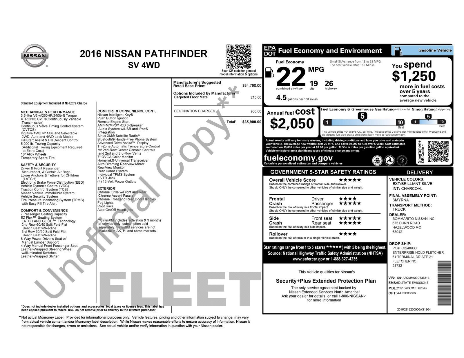 Used 2016 Nissan Pathfinder SV AWD/4WD image 51