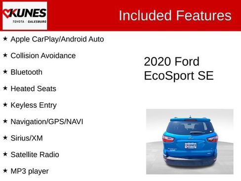 Used 2020 Ford EcoSport SE w/ SE Convenience Package FWD image 2