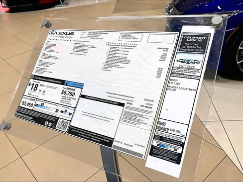 New 2026 Lexus LC 500 Coupe w/ Performance Package image 30