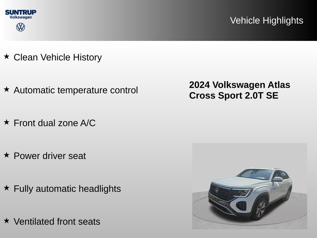 Used 2024 Volkswagen Atlas Cross Sport SE FWD image 8