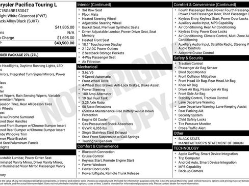 Used 2024 Chrysler Pacifica Touring-L FWD image 38