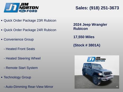 Used 2024 Jeep Wrangler Unlimited Rubicon w/ Technology Group AWD/4WD image 8