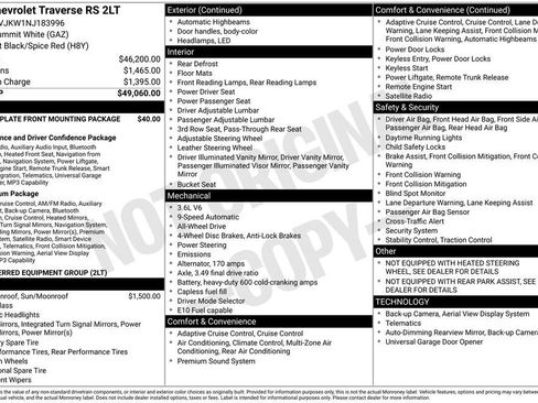 Used 2022 Chevrolet Traverse RS image 14