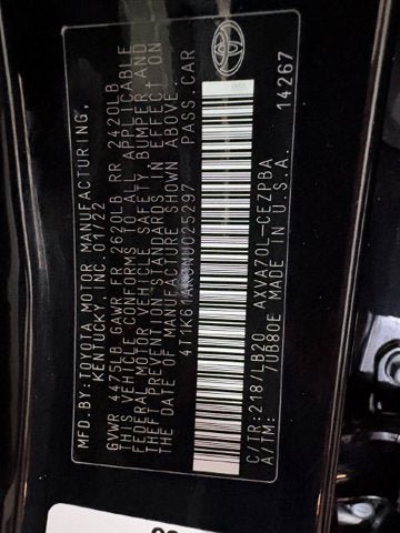Certified 2022 Toyota Camry XSE FWD image 34