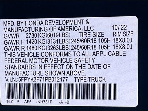 Used 2023 Honda Ridgeline RTL-E image 33