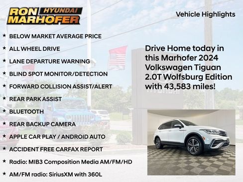 Used 2024 Volkswagen Tiguan Wolfsburg Edition AWD/4WD image 13