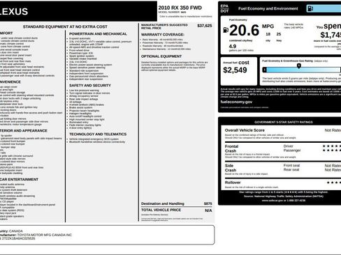 Used 2010 Lexus RX 350 2WD image 27