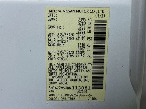 Used 2019 Nissan Murano Platinum image 33