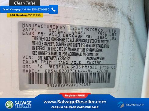 Used 2018 Nissan Sentra S w/ S Midnight Style Package FWD image 16