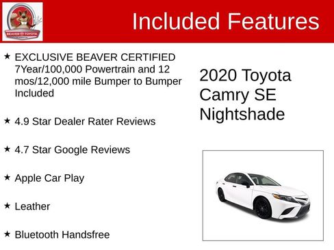 Used 2020 Toyota Camry SE FWD image 4