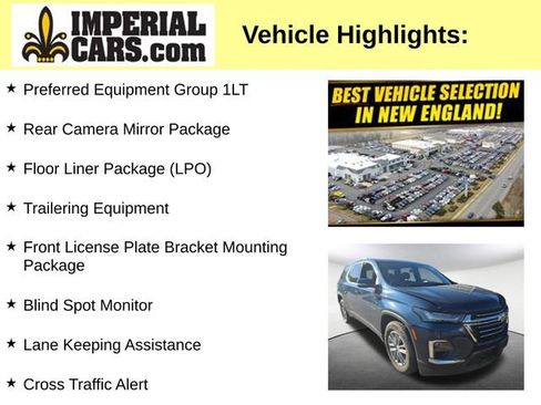 Used 2023 Chevrolet Traverse LT w/ Rear Camera Mirror Package AWD/4WD image 3
