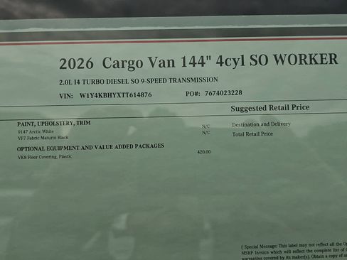 New 2026 Mercedes-Benz Sprinter 2500 image 16
