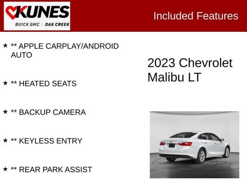 Used 2023 Chevrolet Malibu LT w/ Driver Confidence Package FWD image 2