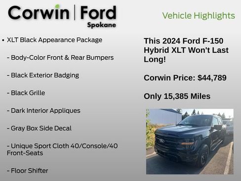 Used 2024 Ford F150 XLT w/ Equipment Group 302A MID AWD/4WD image 6