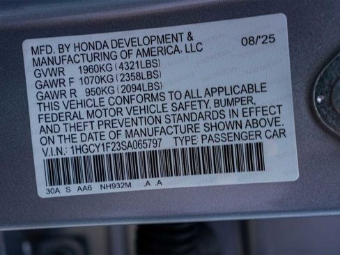 Certified 2025 Honda Accord LX image 30