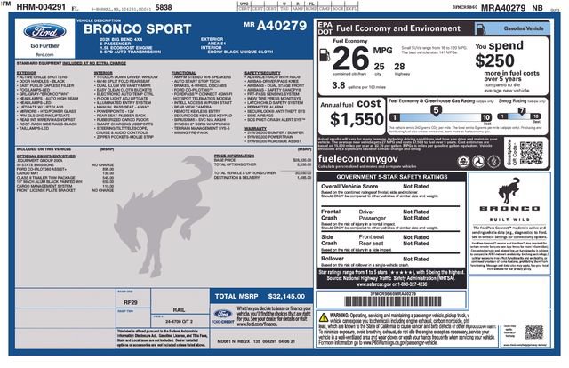 Used 2021 Ford Bronco Sport Big Bend AWD/4WD image 15