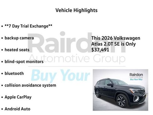 New 2026 Volkswagen Atlas SE AWD/4WD image 5