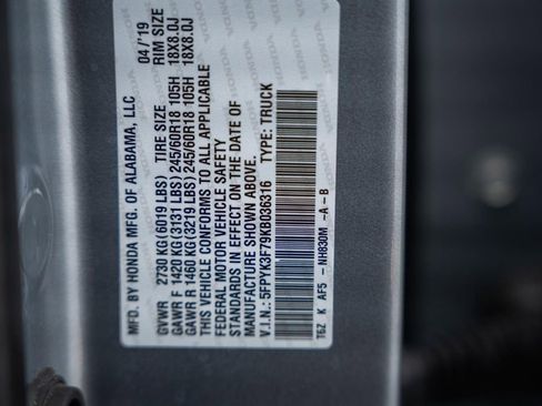 Used 2019 Honda Ridgeline RTL-E image 45