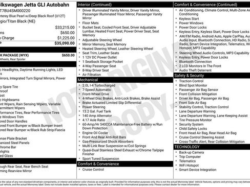 Used 2025 Volkswagen Jetta GLI Autobahn w/ GLI Black Package image 3