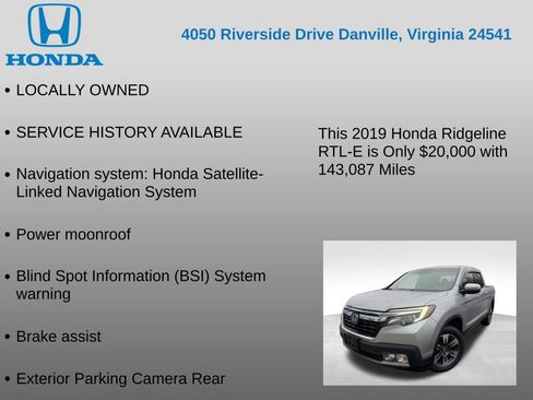 Used 2019 Honda Ridgeline RTL-E image 7
