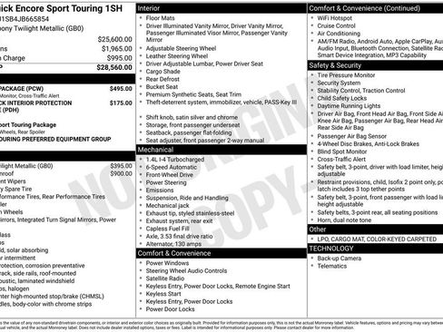 Used 2018 Buick Encore Sport Touring w/ Safety Package image 4