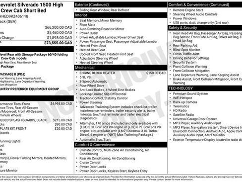 Used 2019 Chevrolet Silverado 1500 High Country AWD/4WD image 33