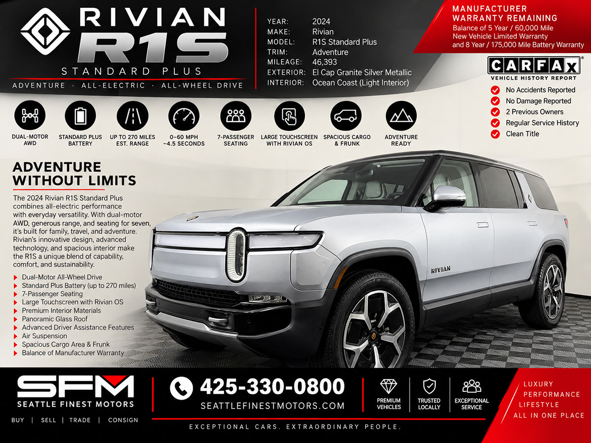 Used 2024 Rivian R1S Adventure Dual AWD/4WD image 1