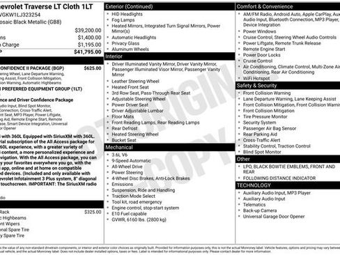 Certified 2020 Chevrolet Traverse LT w/ Driver Confidence II Package image 12