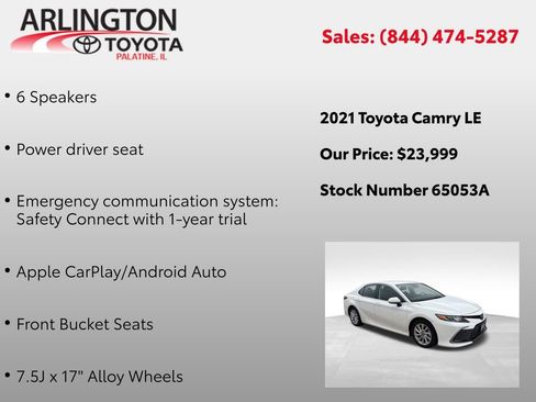 Used 2021 Toyota Camry LE image 4
