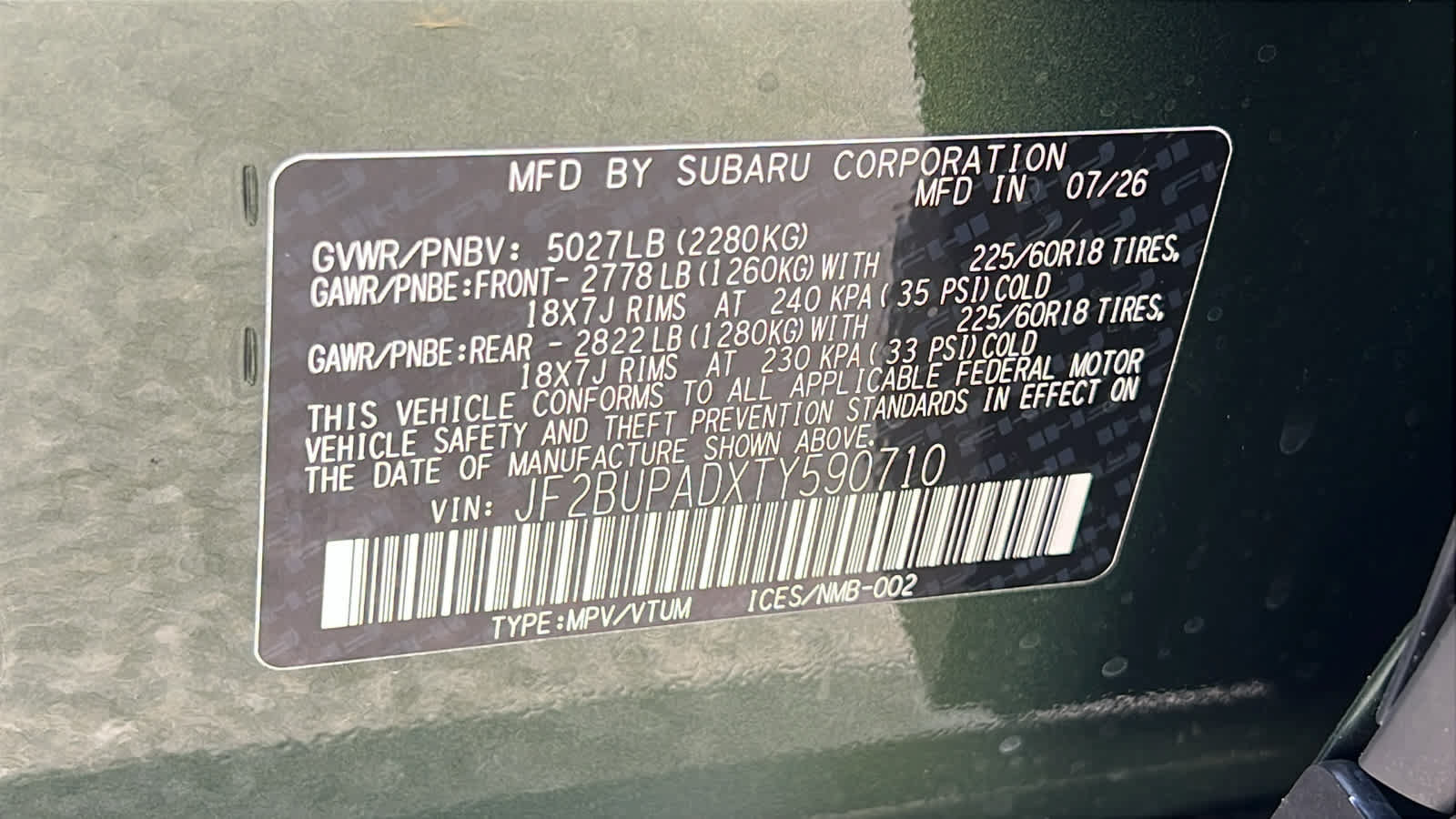 New 2026 Subaru Outback Premium AWD/4WD image 30