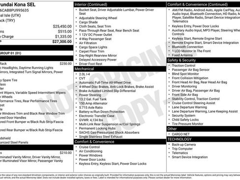 Certified 2023 Hyundai Kona SEL AWD/4WD image 22