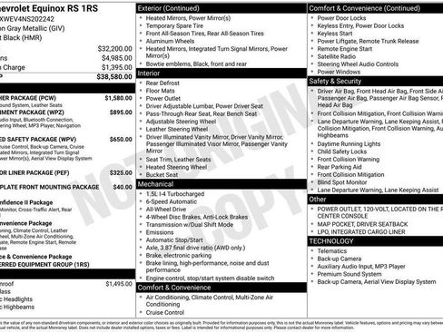Used 2022 Chevrolet Equinox RS w/ RS Leather Package AWD/4WD image 24