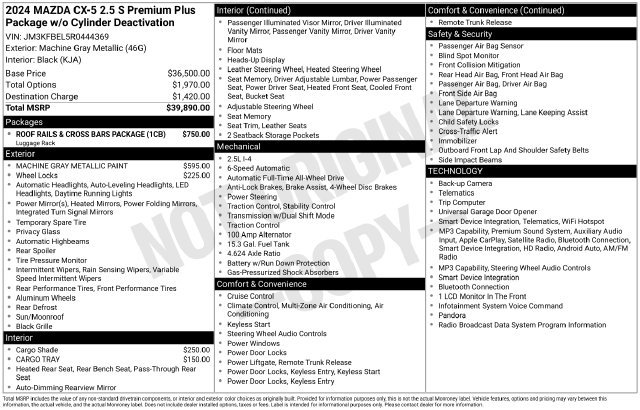 Certified 2024 MAZDA CX-5 AWD 2.5 S image 34