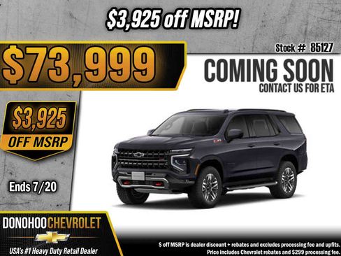 New 2026 Chevrolet Tahoe Z71 w/ Comfort Package AWD/4WD image 1