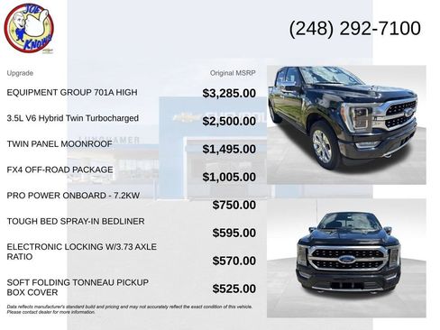 Used 2021 Ford F150 Platinum w/ Equipment Group 701A High AWD/4WD image 5