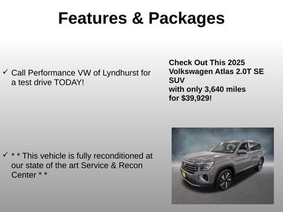 Used 2025 Volkswagen Atlas SE w/ Panoramic Sunroof Package