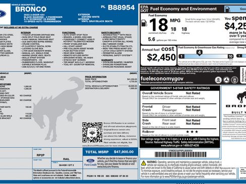 Used 2023 Ford Bronco Black Diamond AWD/4WD image 3