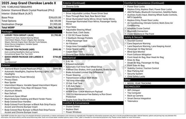 Used 2025 Jeep Grand Cherokee Laredo X w/ Luxury Tech Group I AWD/4WD image 30
