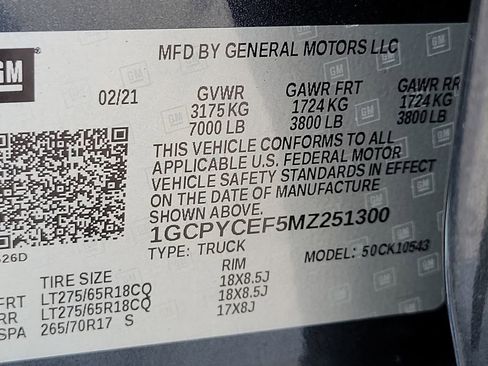 Used 2021 Chevrolet Silverado 1500 Custom Trail Boss w/ LPO, Dark Essentials Package AWD/4WD image 25