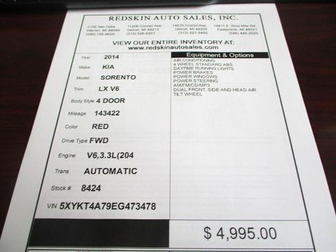 Used 2014 Kia Sorento LX FWD image 15