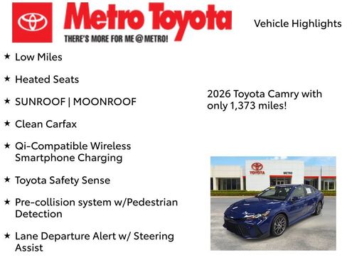 Used 2026 Toyota Camry SE w/ Multimedia Upgrade Package FWD image 8