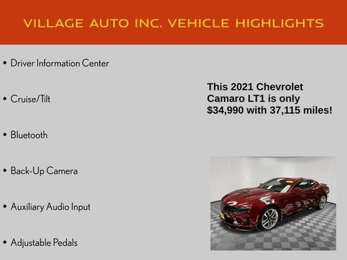 Used 2021 Chevrolet Camaro LT w/ Wild Cherry Design Package 1 RWD image 14