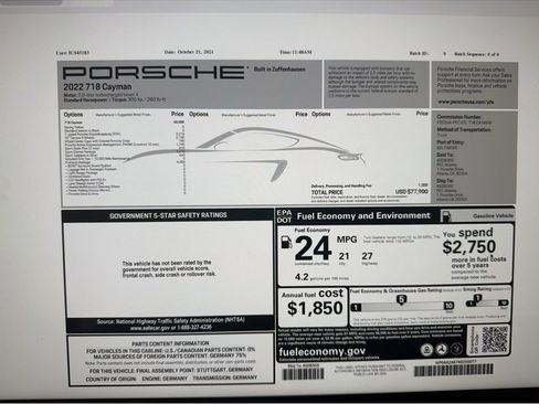 Used 2022 Porsche 718 Cayman RWD image 9