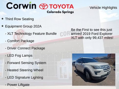 Used 2019 Ford Explorer XLT w/ Equipment Group 202A image 4