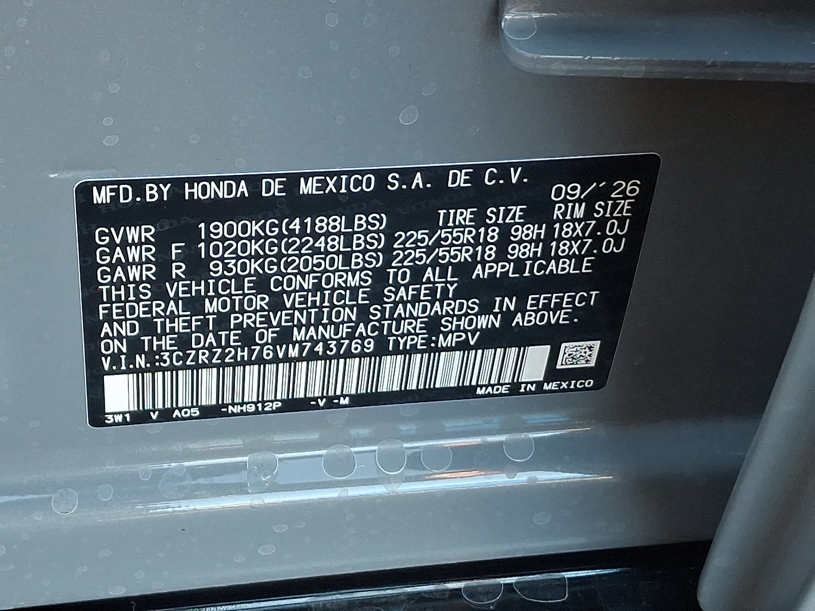 New 2027 Honda HR-V EX-L image 10